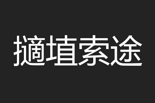 擿埴索途
