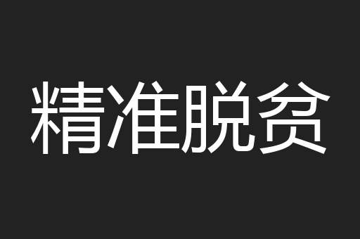 精准脱贫