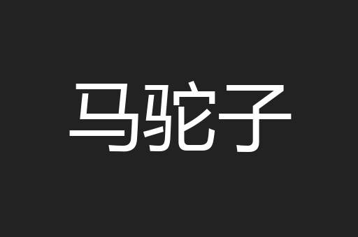 马驼子