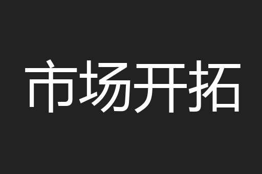 市场开拓