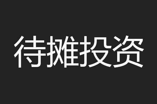 待摊投资