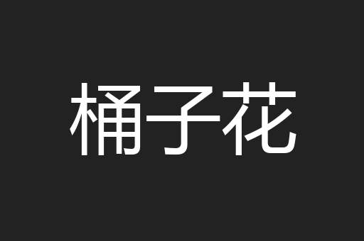 桶子花