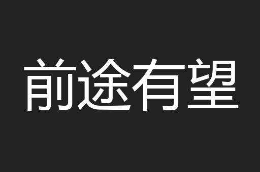 前途有望