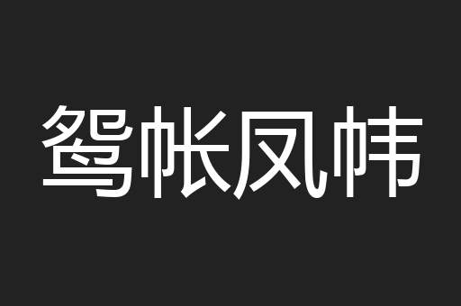 鸳帐凤帏