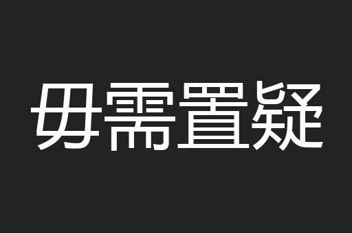 毋需置疑
