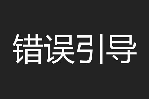 错误引导