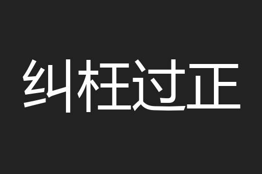 纠枉过正