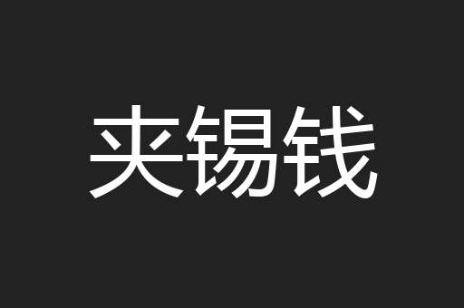 夹锡钱