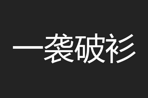 一袭破衫