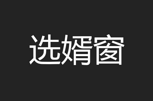 选婿窗
