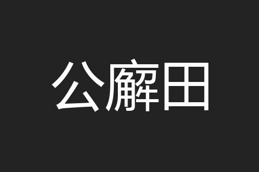 公廨田