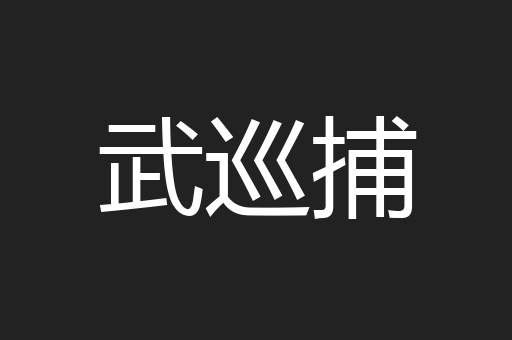 武巡捕