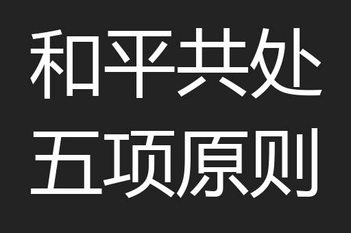 和平共处五项原则