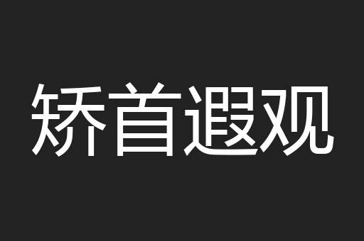 矫首遐观