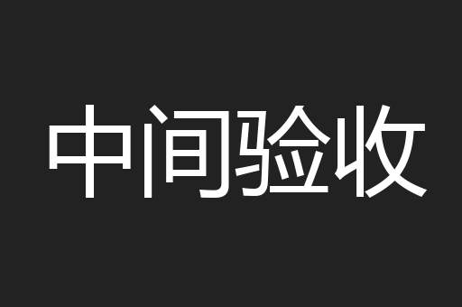 中间验收