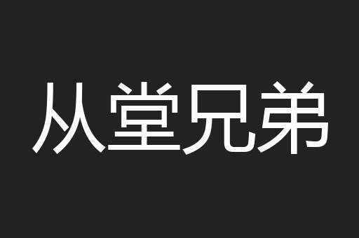 从堂兄弟