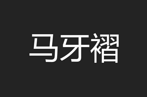 马牙褶