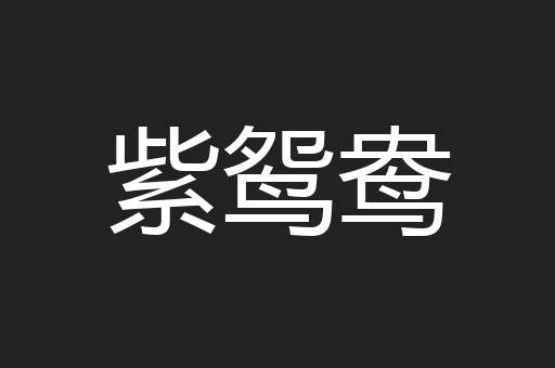 紫鸳鸯