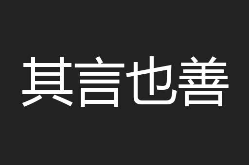 其言也善