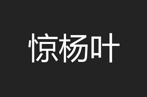 惊杨叶