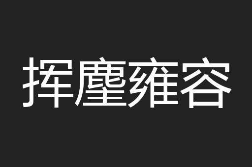 挥麈雍容