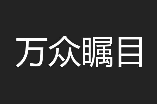 万众瞩目