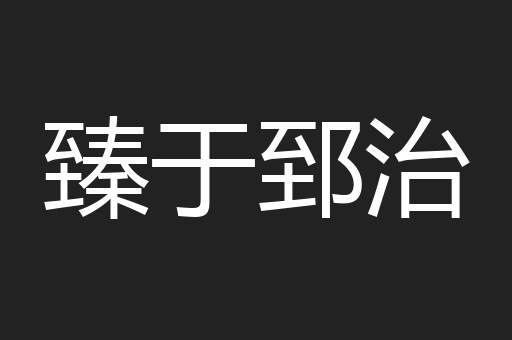 臻于郅治