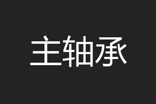 主轴承