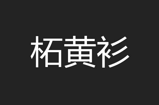 柘黄衫