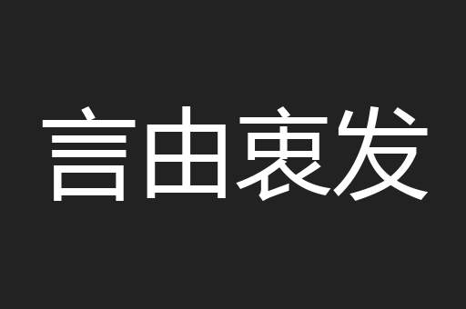 言由衷发