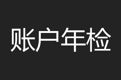账户年检
