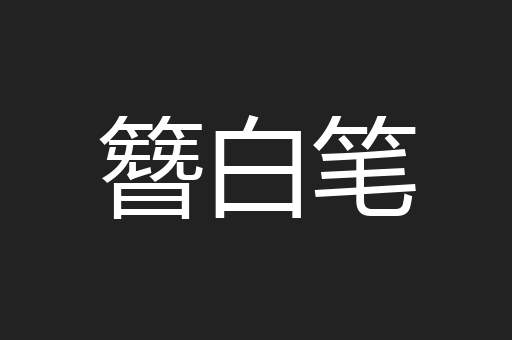 簪白笔