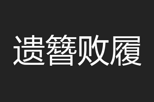 遗簪败履