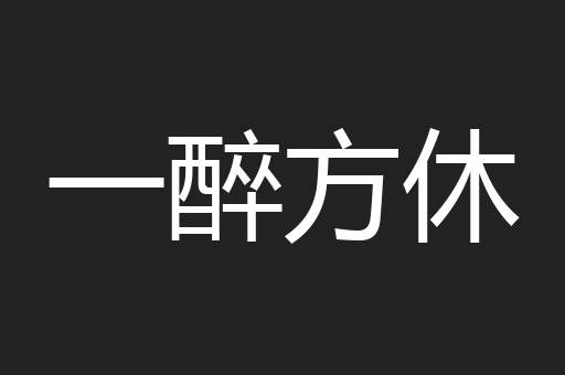 一醉方休