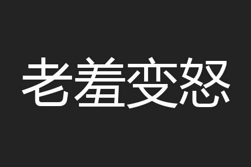 老羞变怒