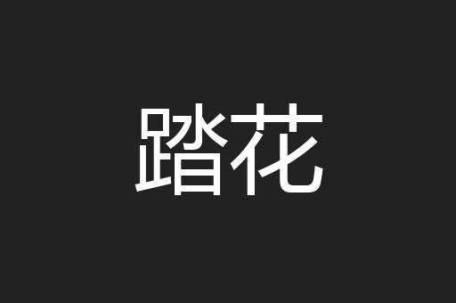 踏花