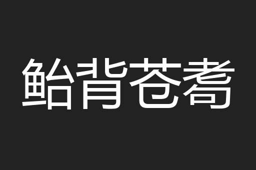鲐背苍耈