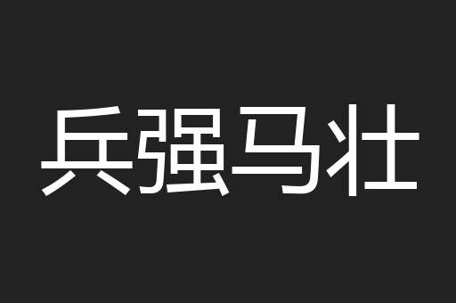 兵强马壮