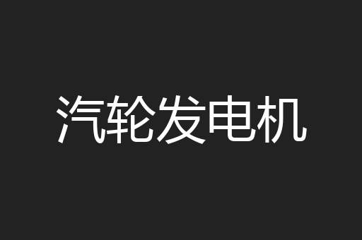 汽轮发电机