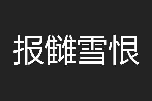 报雠雪恨