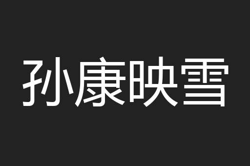 孙康映雪