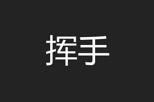 挥手