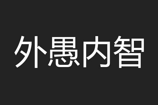 外愚内智