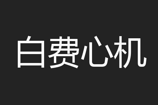 白费心机