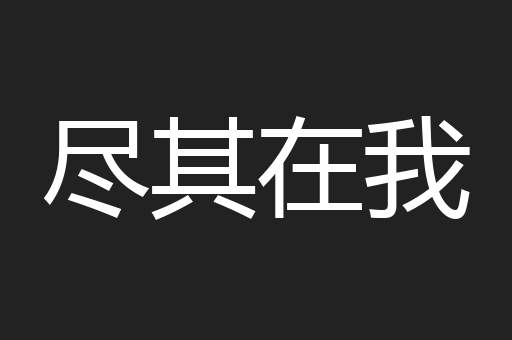 尽其在我