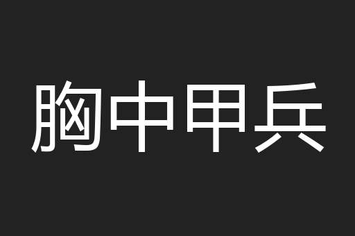 胸中甲兵