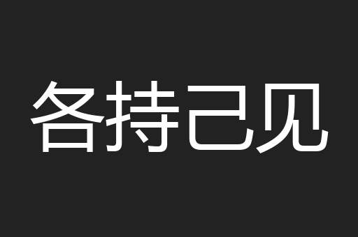 各持己见