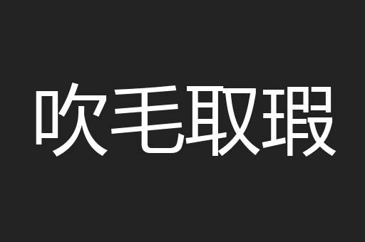 吹毛取瑕