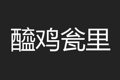 醯鸡瓮里