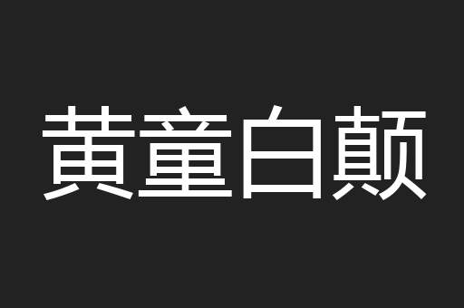 黄童白颠
